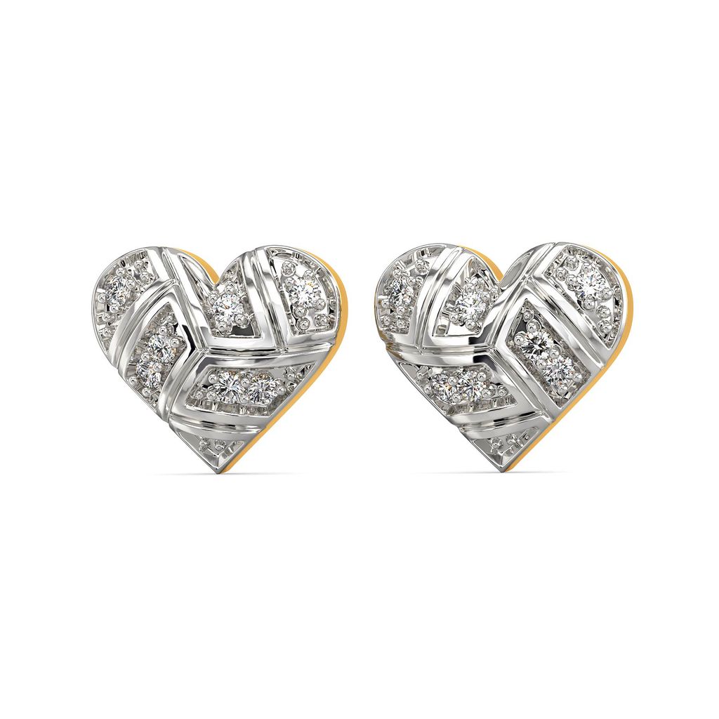 Playful Checks Diamond Earrings