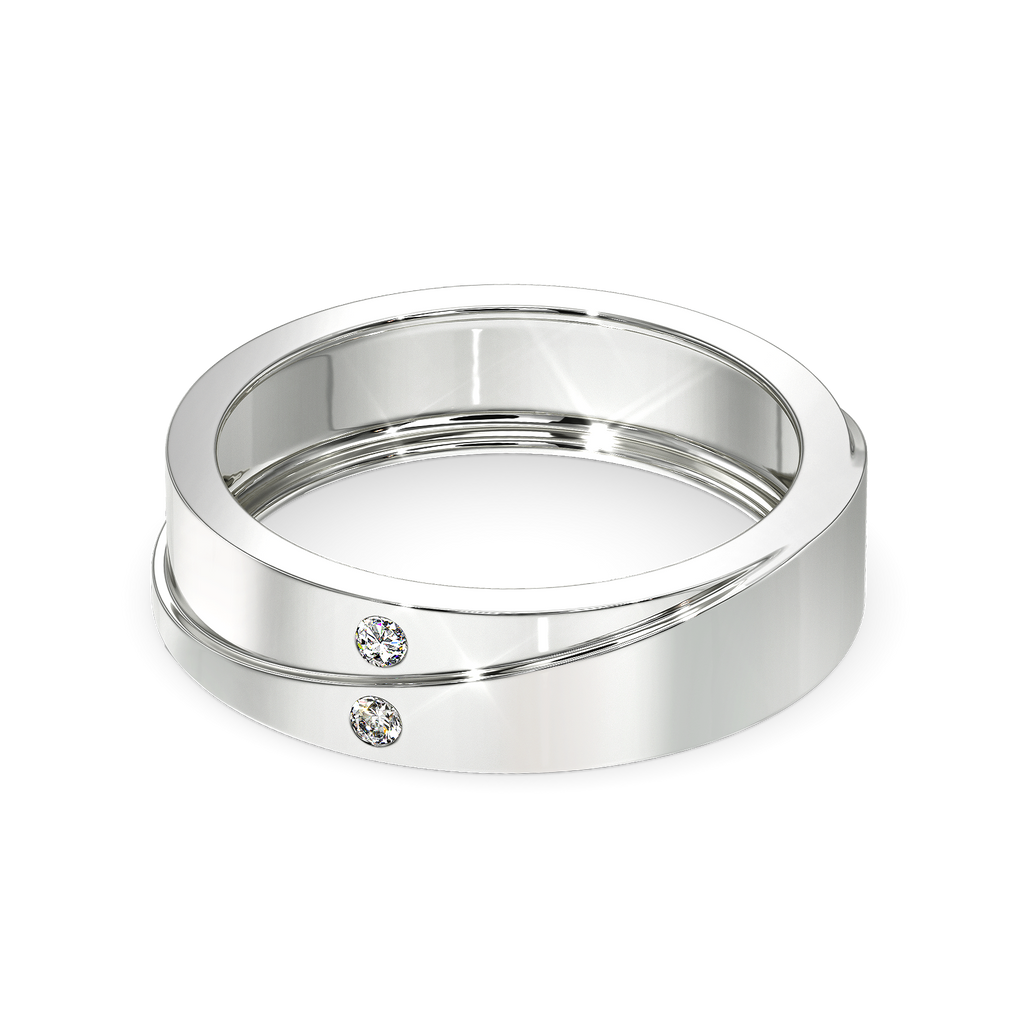 White Love Diamond Rings For Men alternate view 2