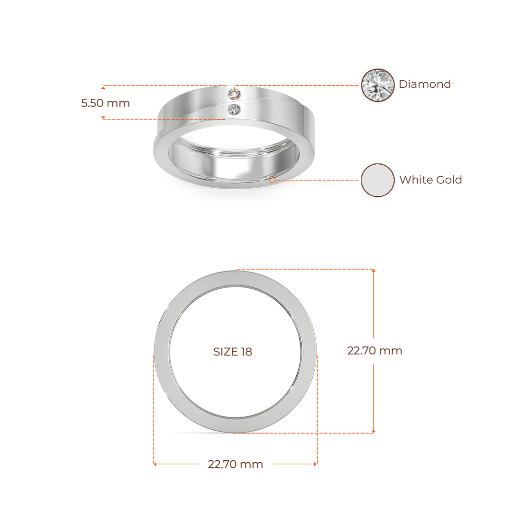 White Love Diamond Rings For Men image