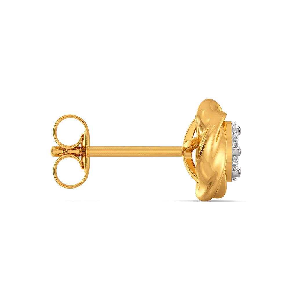 Refined Folds Diamond Earrings