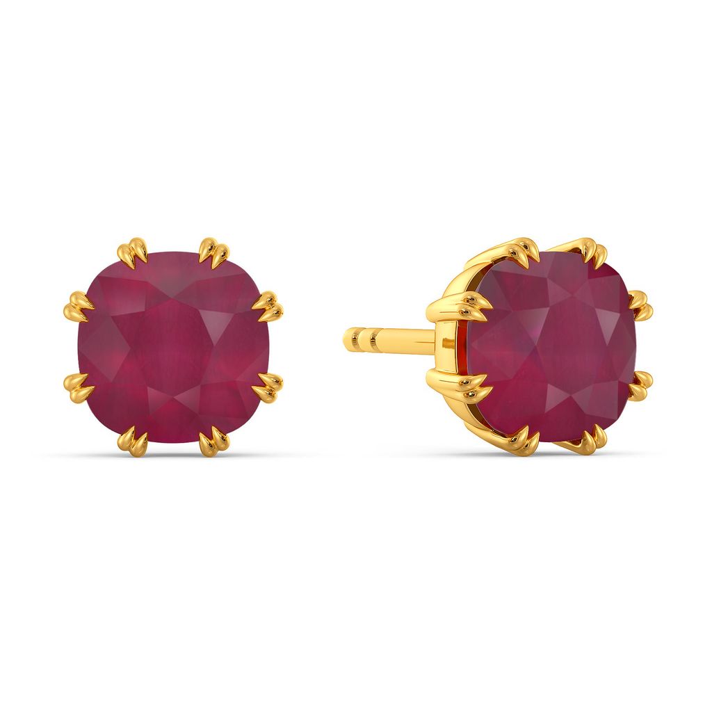Scarlet Red Gemstone Earrings