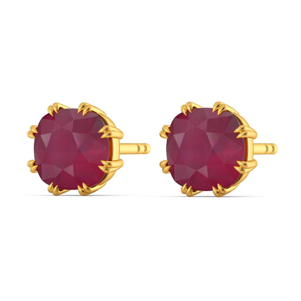 Scarlet Red Gemstone Earrings