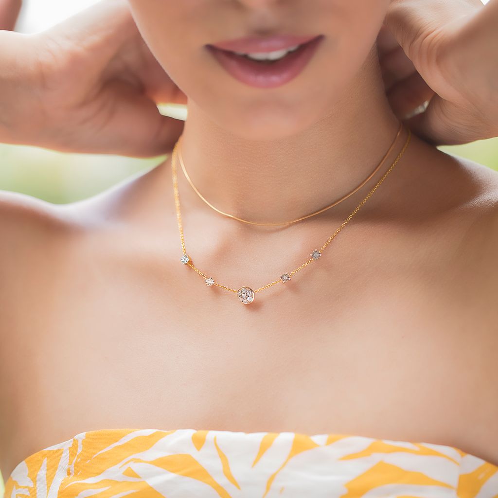 Dazzle N Loop Diamond Necklaces