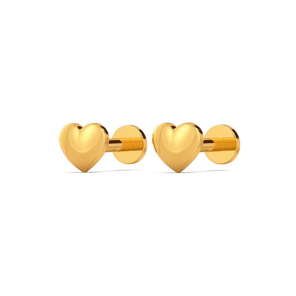 Dart the Heart Gold Earrings