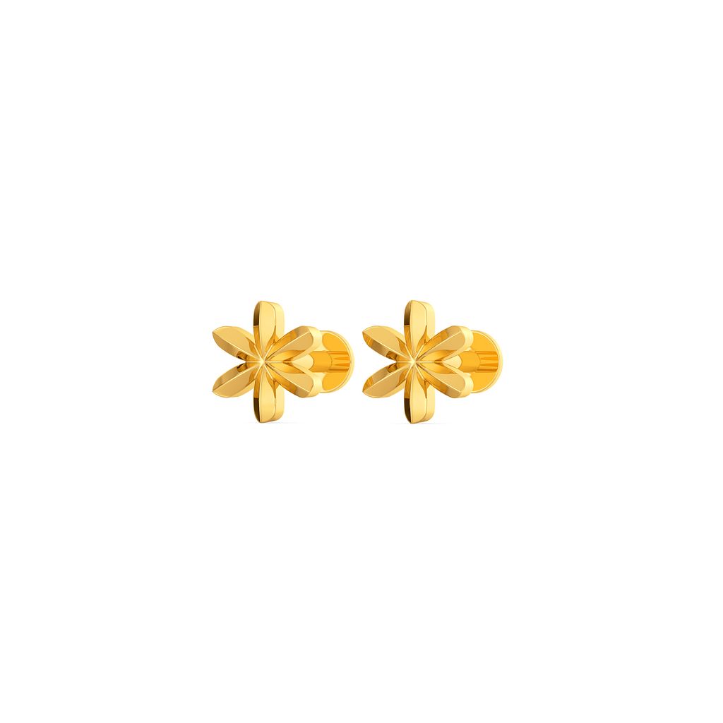 Refer Me Floral Gold Earrings