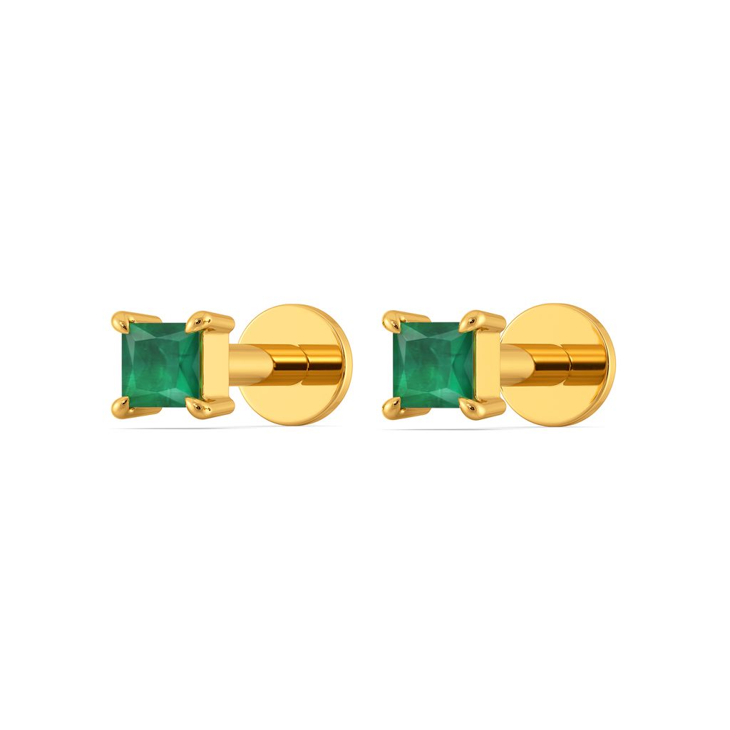 Green Sparkles Gemstone Earrings
