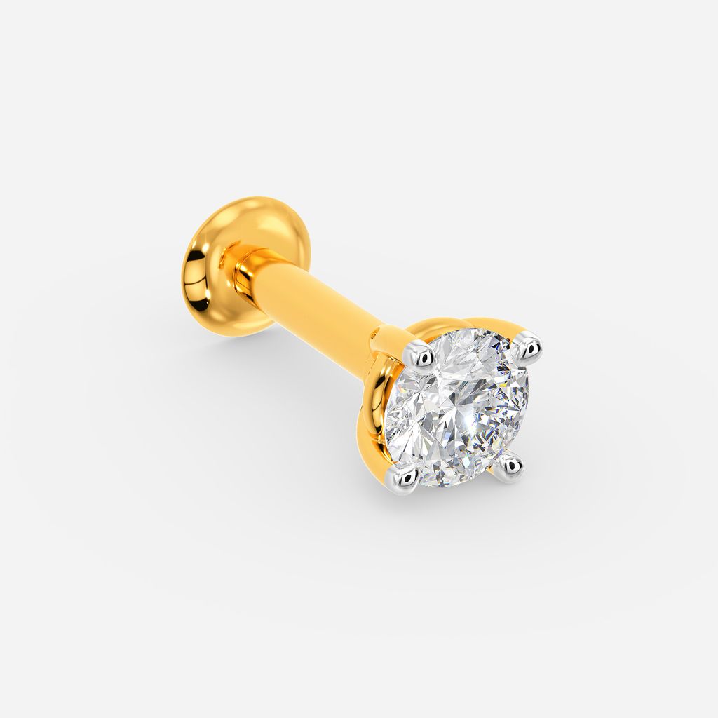 Red Love Diamond Nose Pins
