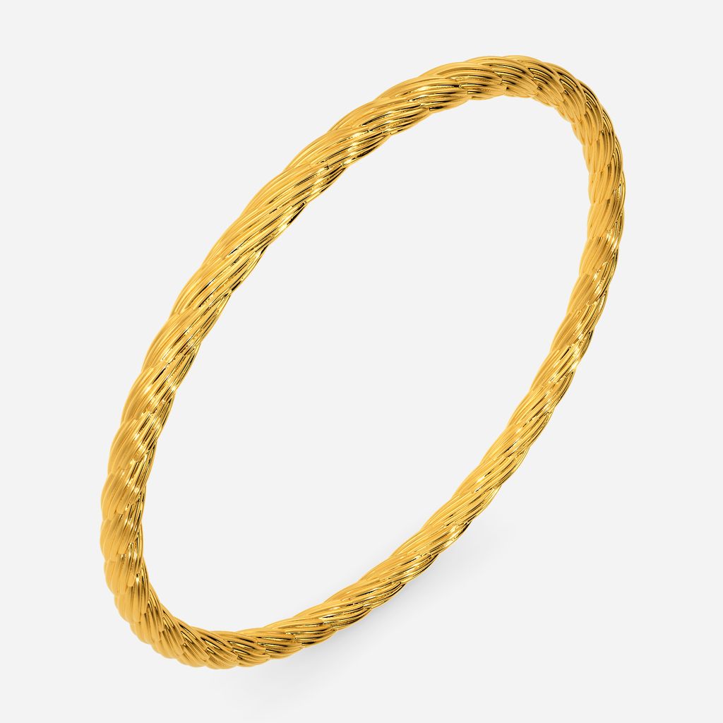 Hollow Stripes Gold Bangles