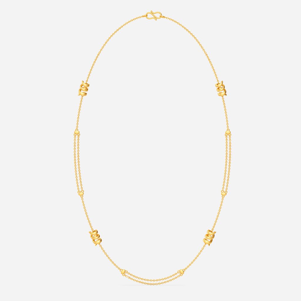 Sleek Swirls Gold Chains