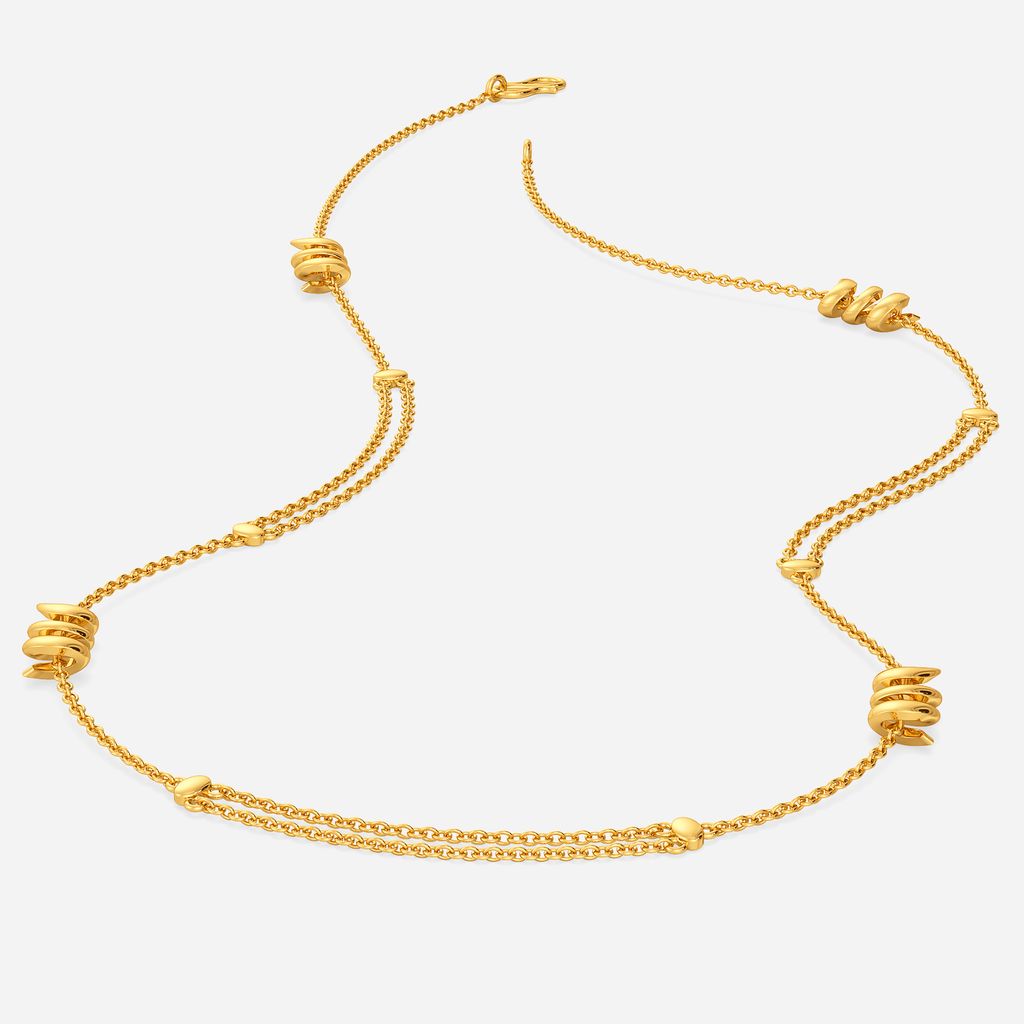 Sleek Swirls Gold Chains