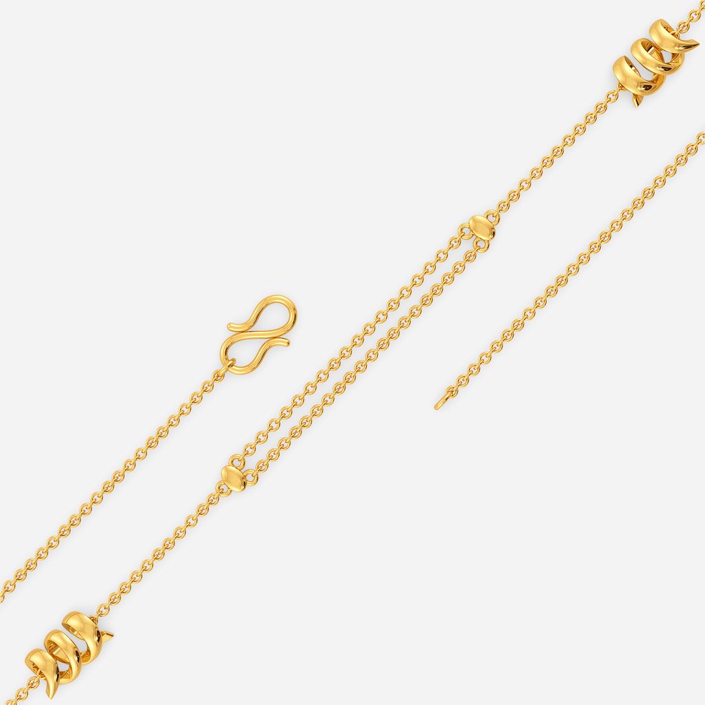 Sleek Swirls Gold Chains