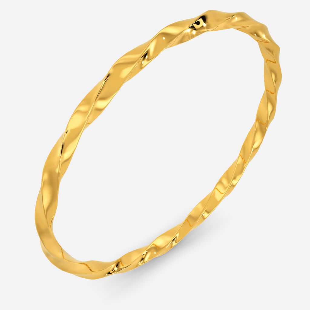 Hammered Hollow Gold Bangles