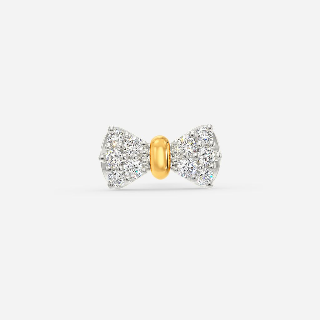 Bow On Diamond Nose Pins