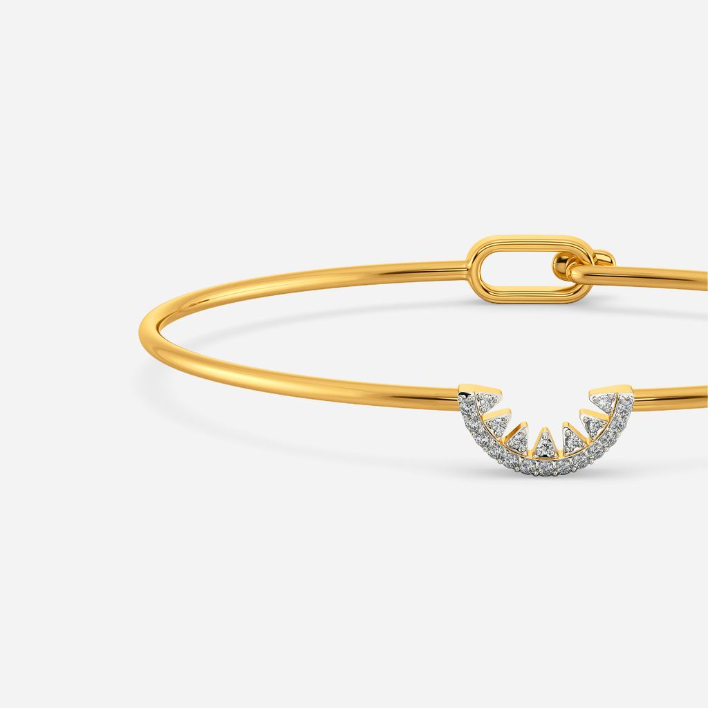 Pretty Crescent Diamond Bangles