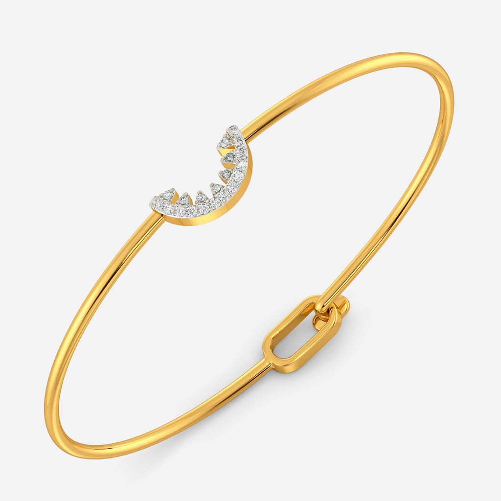 Pretty Crescent Diamond Bangles