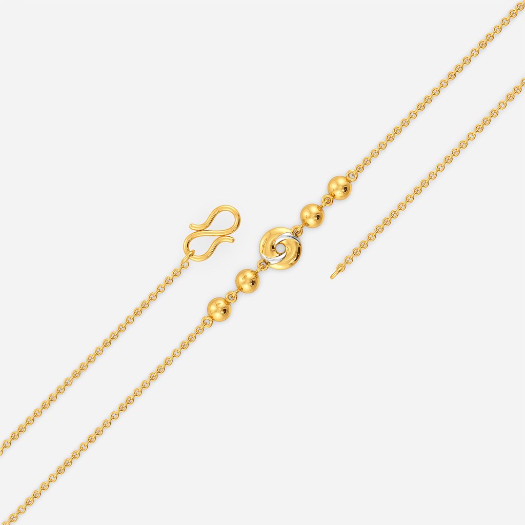 Saturn Swirls Gold Chains
