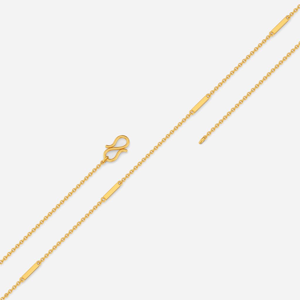 Stripped Edges Gold Chains