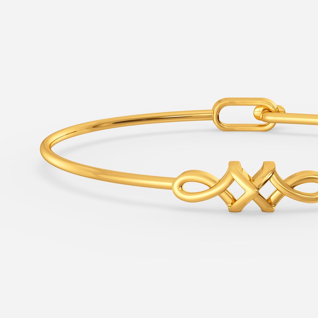 Infinite Loop Gold Bangles
