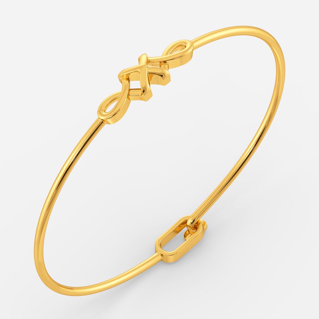 Infinite Loop Gold Bangles