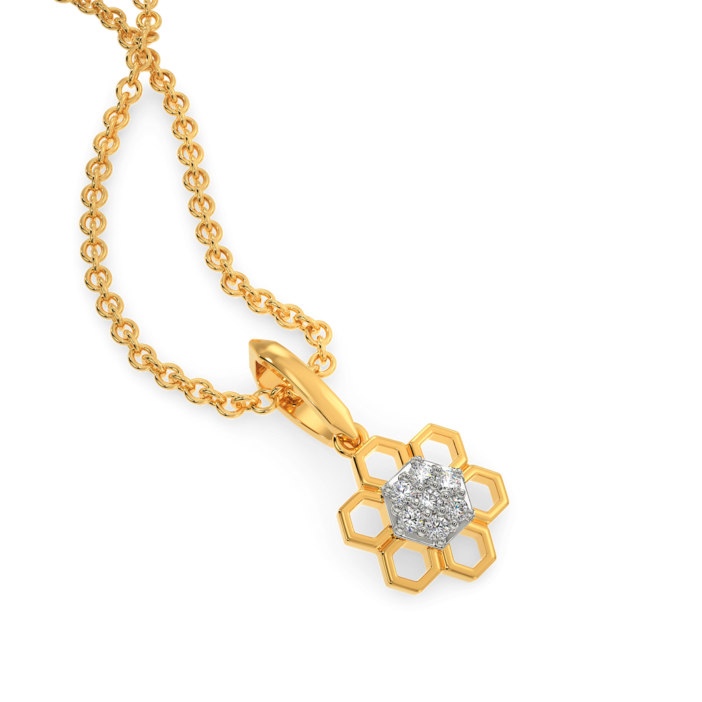 HoneyComb Blast Diamond Pendants