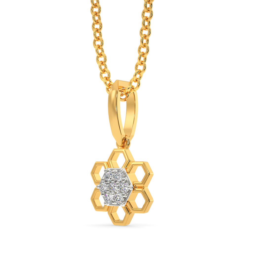 HoneyComb Blast Diamond Pendants