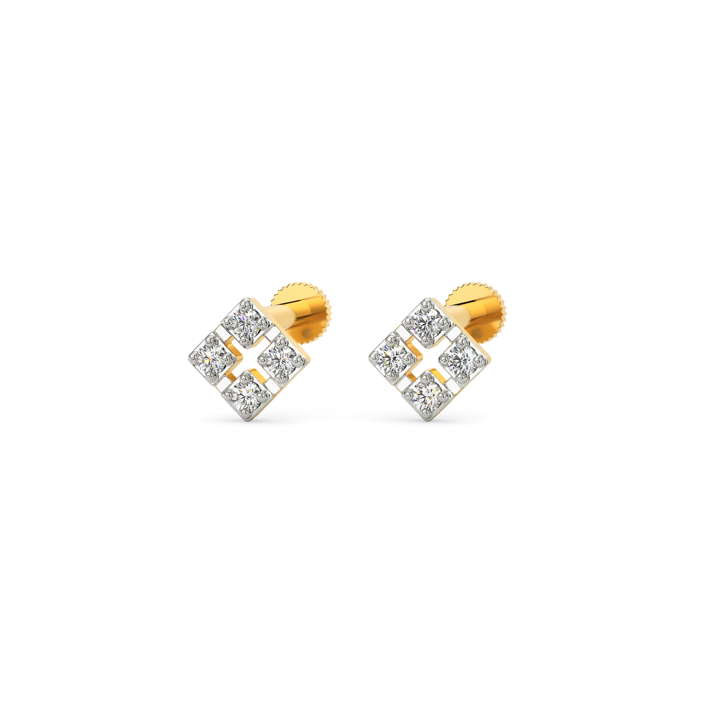 Squared In Diamond Earrings