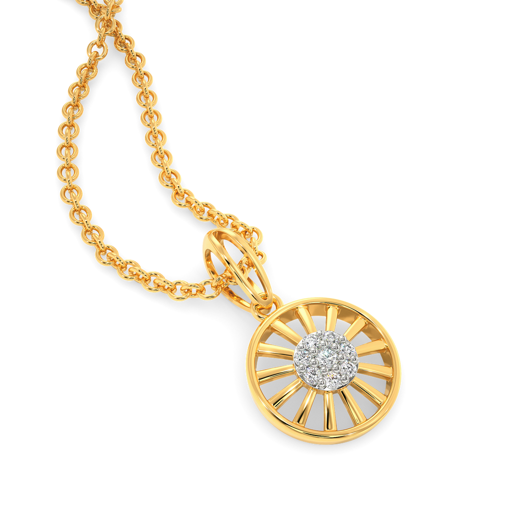 Wheel Bling Diamond Pendants