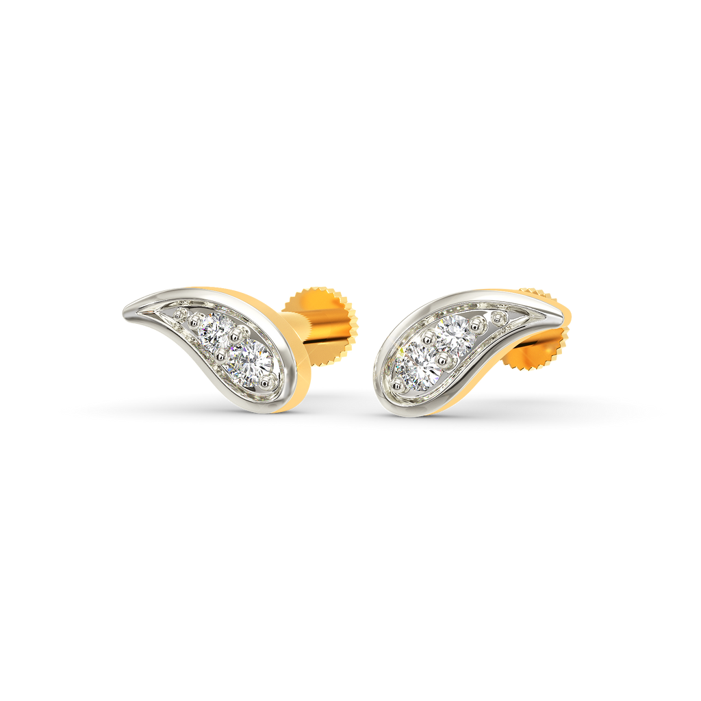 Let Leaf Diamond Earrings