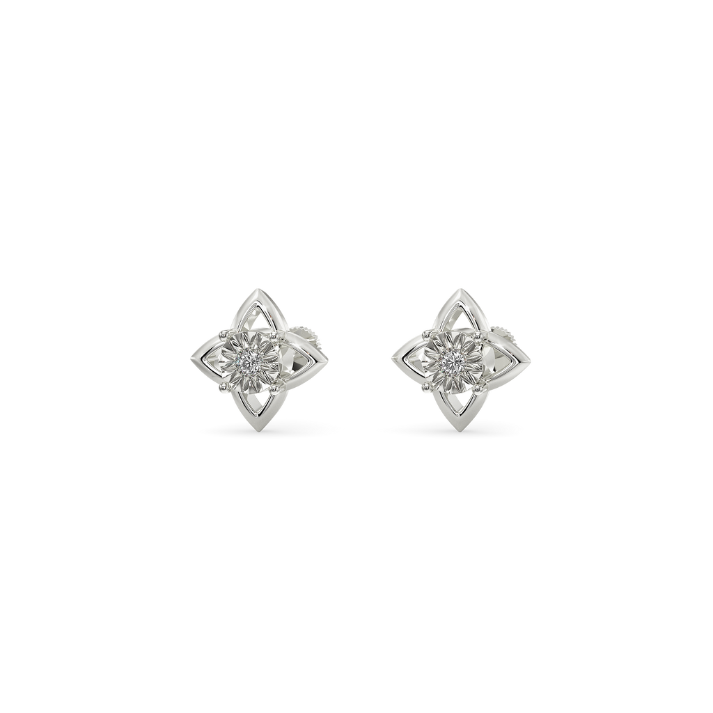 Shield Eyes Diamond Earrings