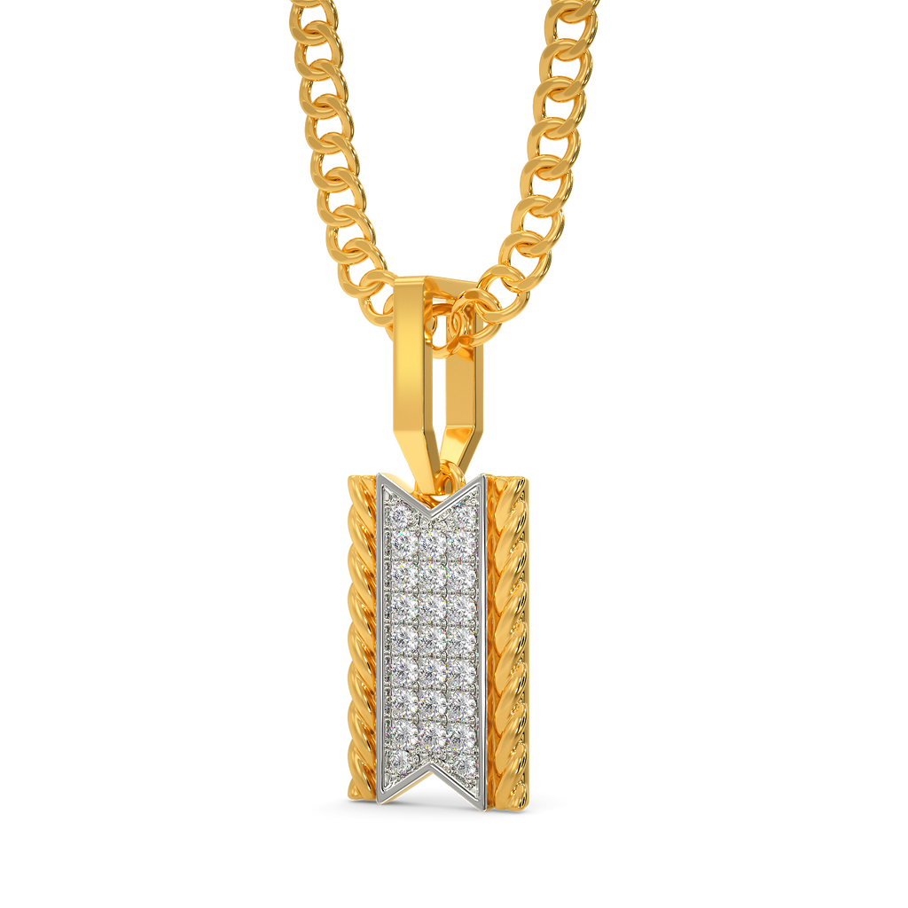 Power Double Diamond Pendants For Men