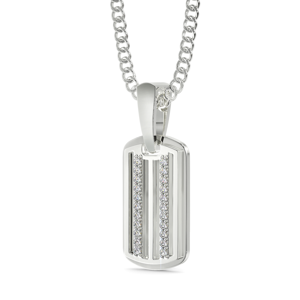 Subtle Twist  Diamond Pendants For Men