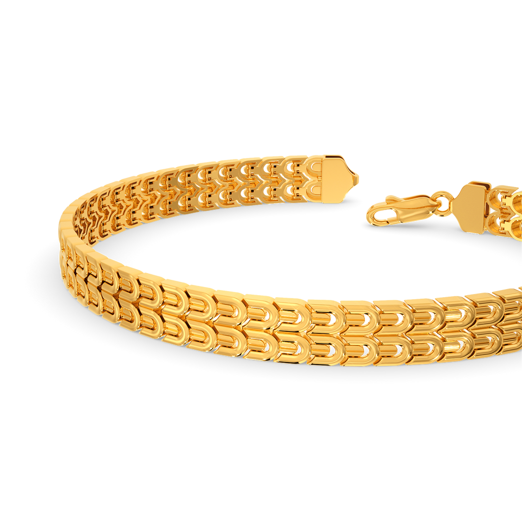 Road Rider Gold Bracelets For Men