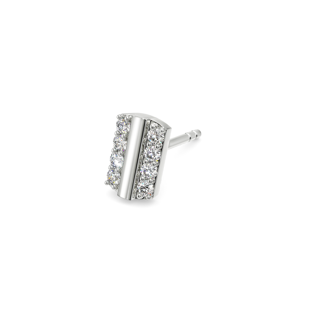 Check Code Diamond Earrings For Men