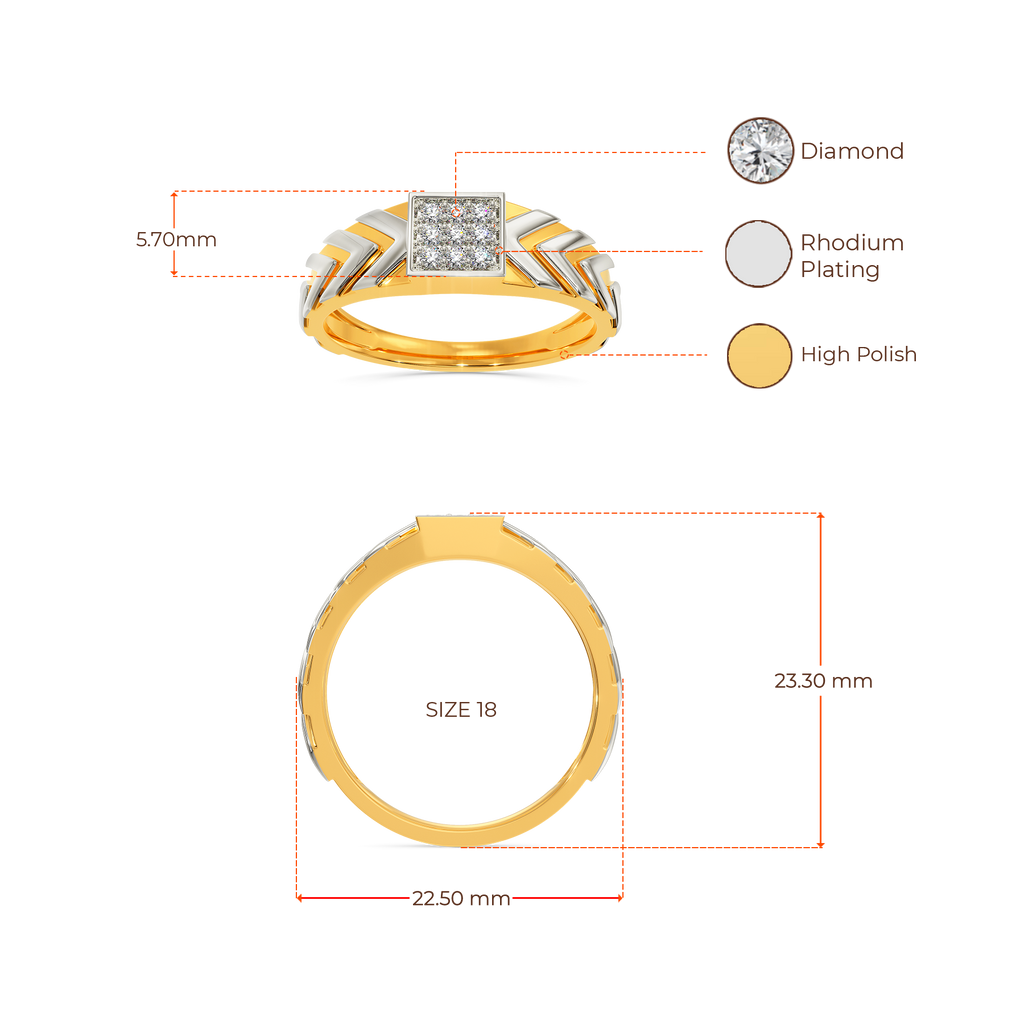 Like Wavin Diamond Rings For Men image