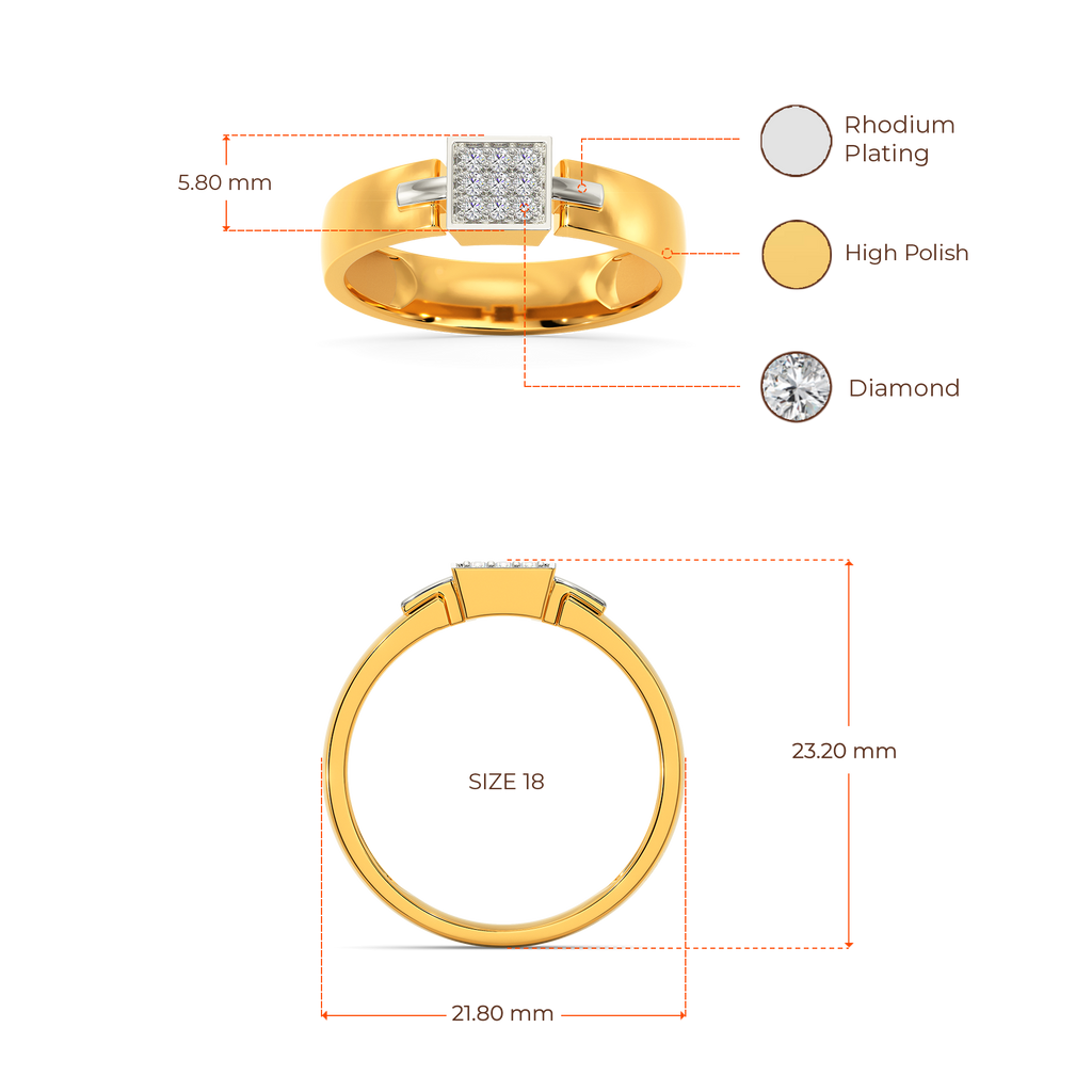 Connected Diamond Rings For Men image