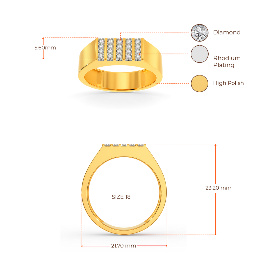Alphaneer Diamond Rings For Men image