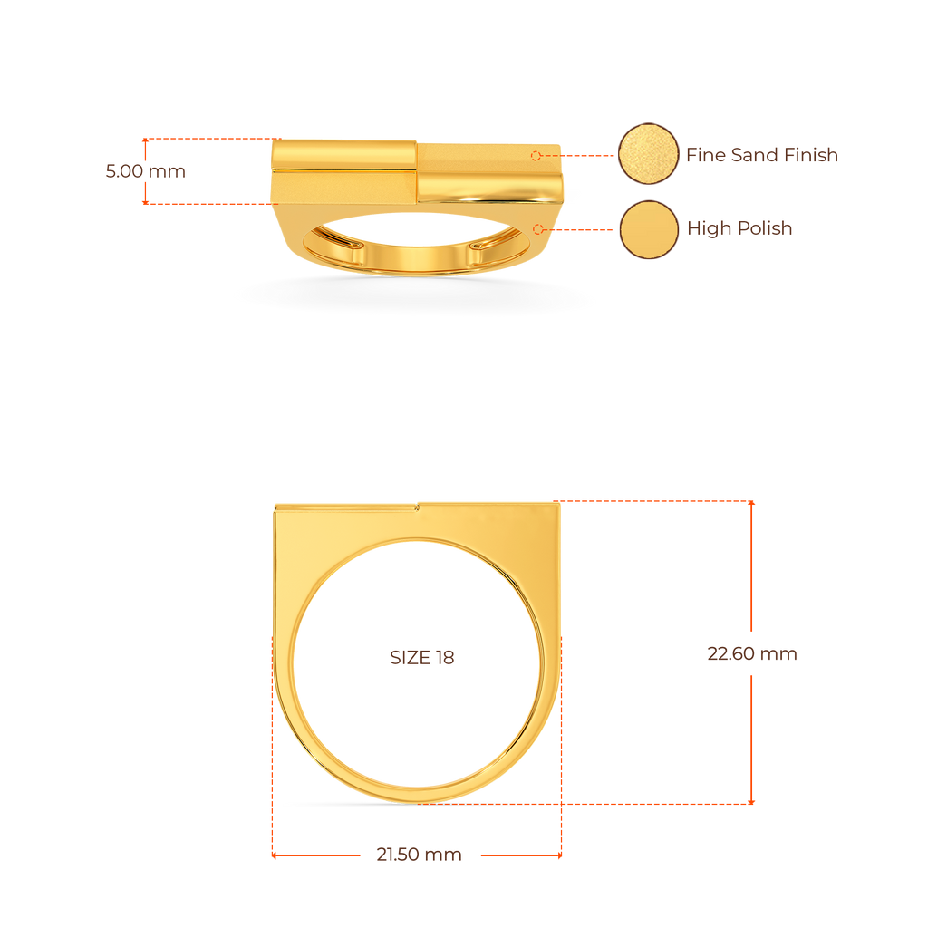 Futuristic Vibes Gold Rings For Men image
