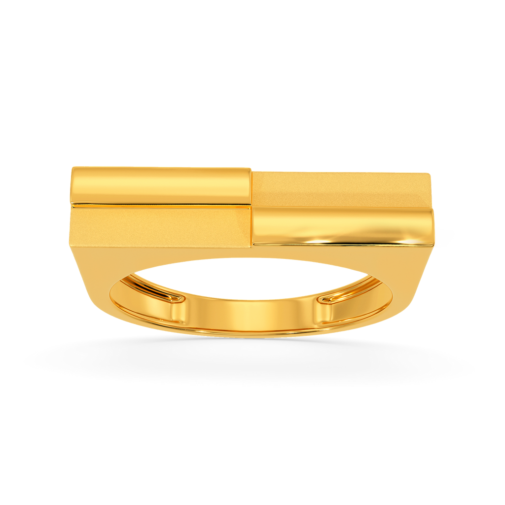 Futuristic Vibes Gold Rings For Men alternate view 3