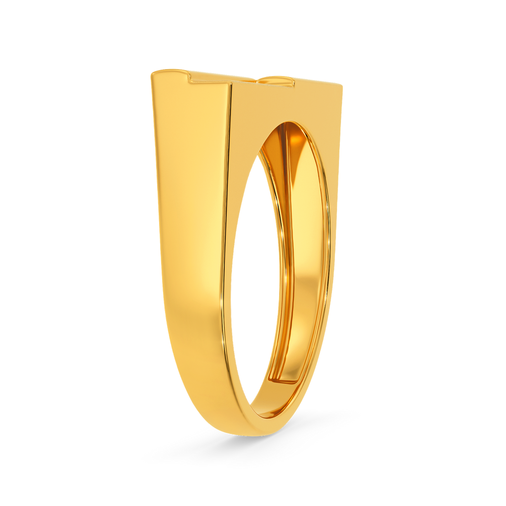 Futuristic Vibes Gold Rings For Men image