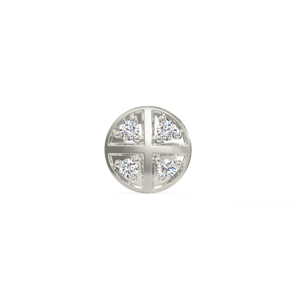 Hip Cross Diamond Earrings For Men