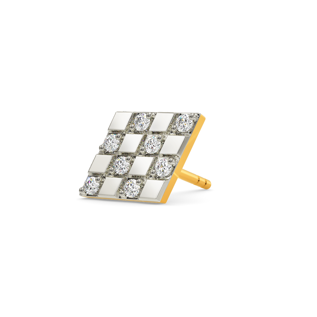 Slantin Diamond Earrings For Men