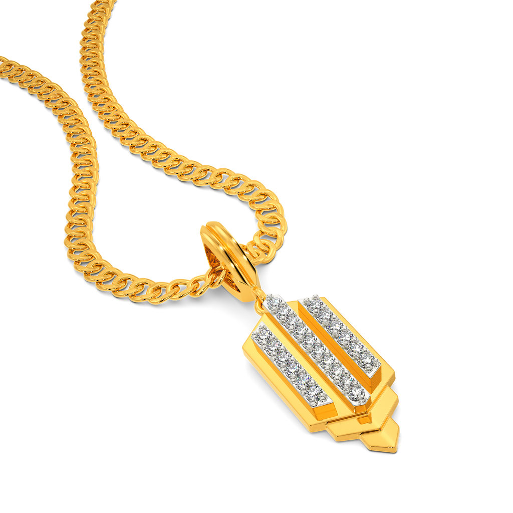Hexa Trail Diamond Pendants For Men