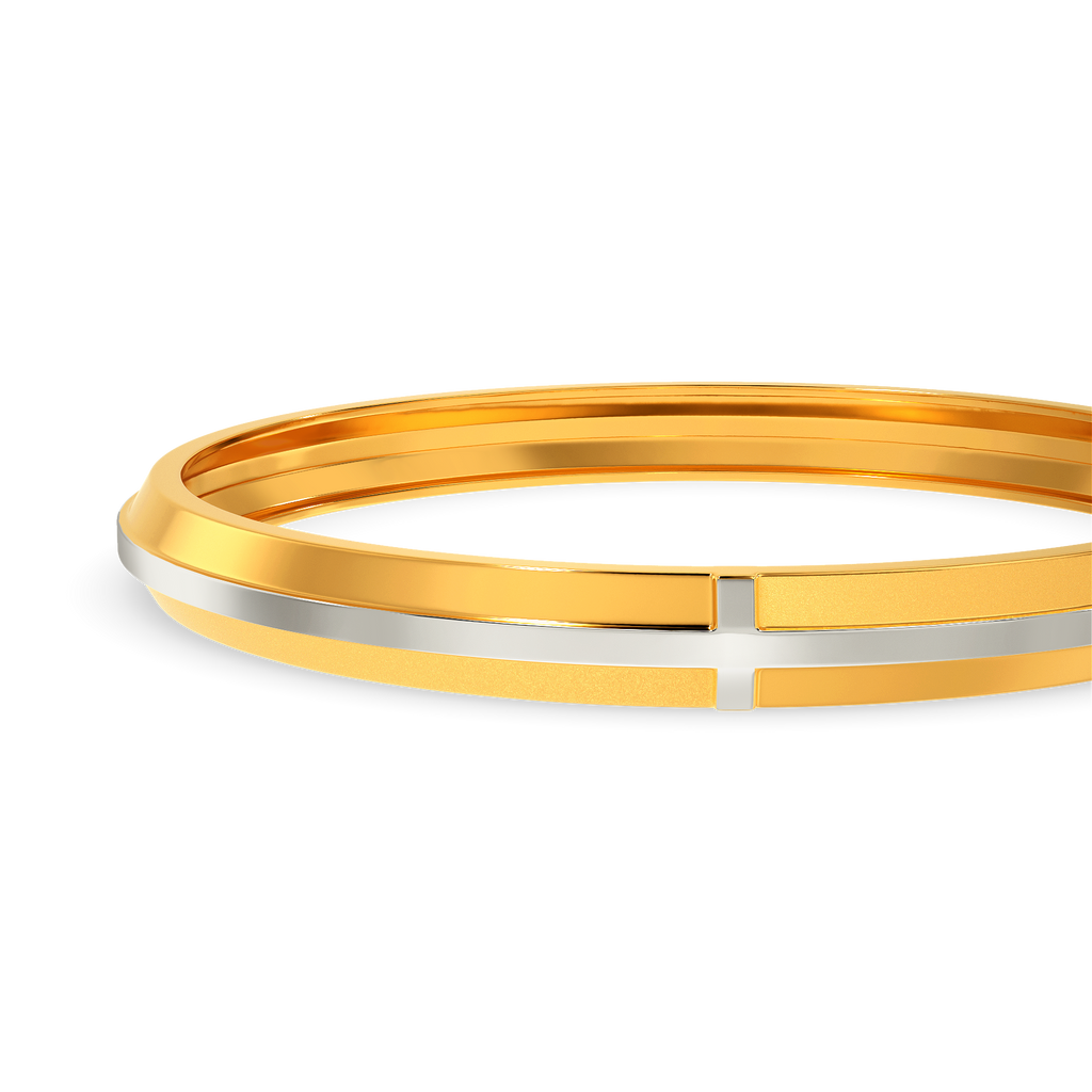 Signatured Gold Bangles For Men