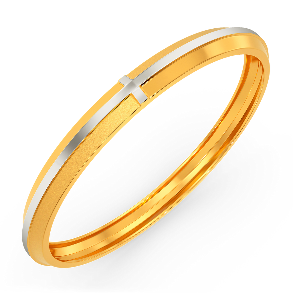 Signatured Gold Bangles For Men