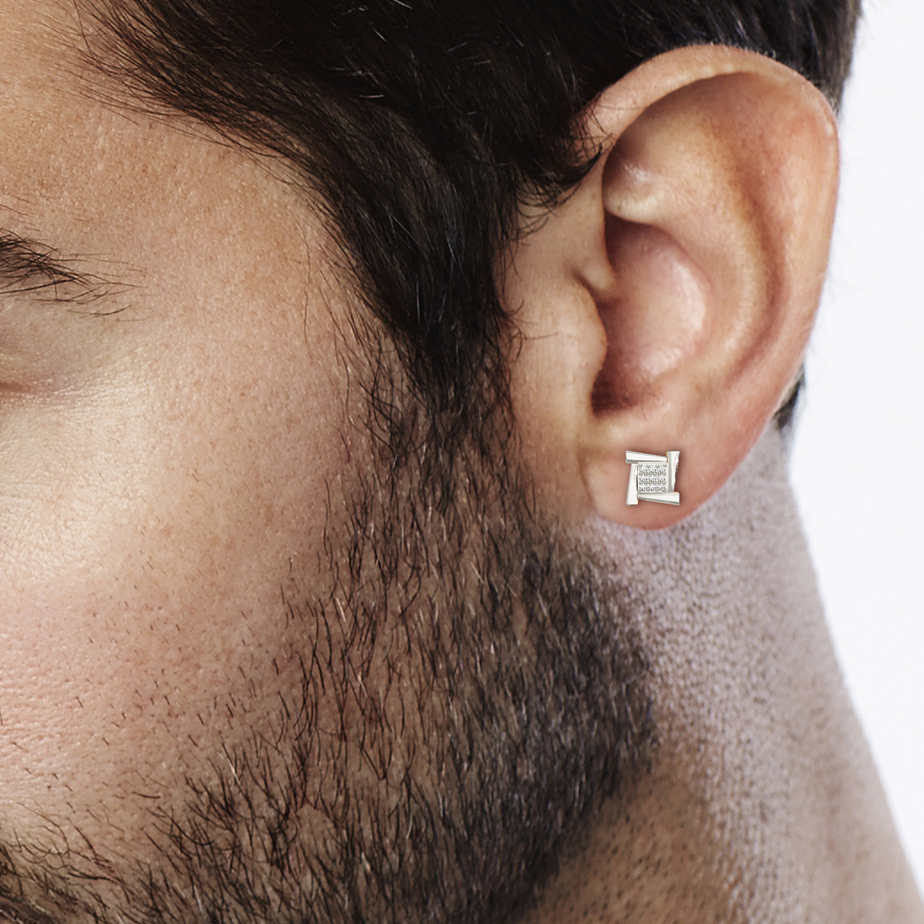 Criss Lavish Diamond Earrings For Men