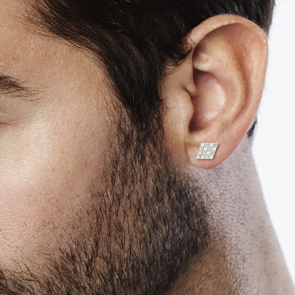 Slantin Diamond Earrings For Men