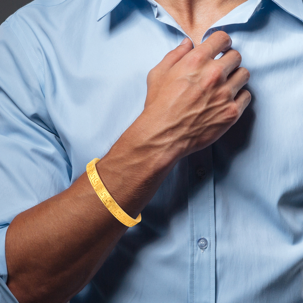 Be The Puzzle Gold Bangles For Men