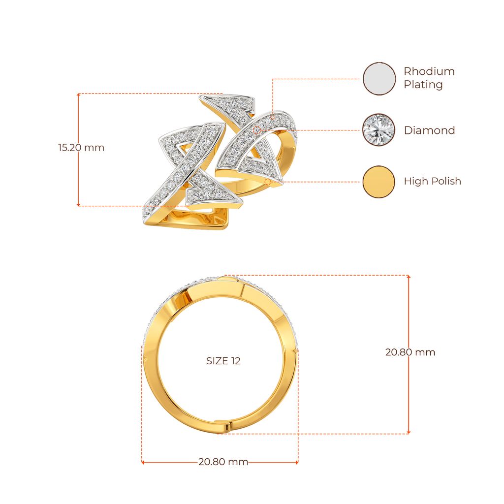 Slant Statements Diamond Rings image