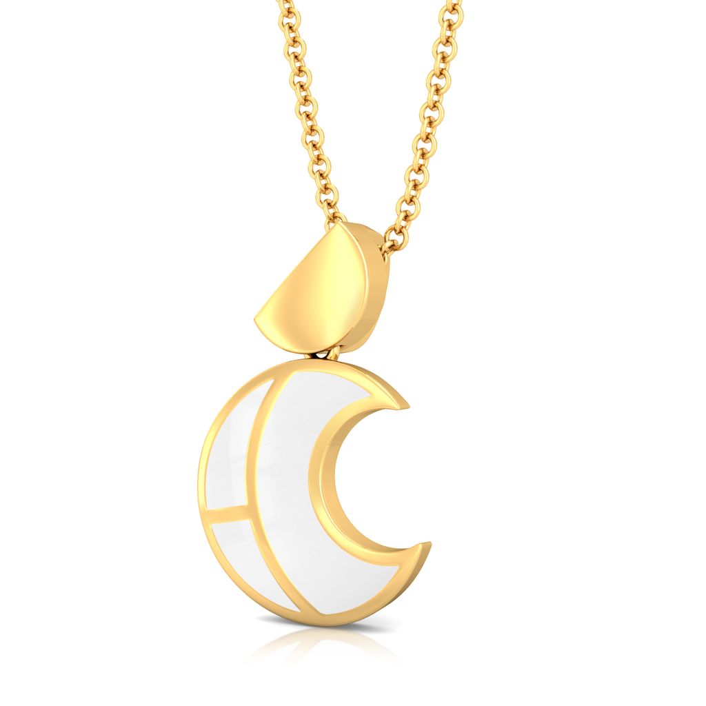 Ivory Moon Gold Pendants