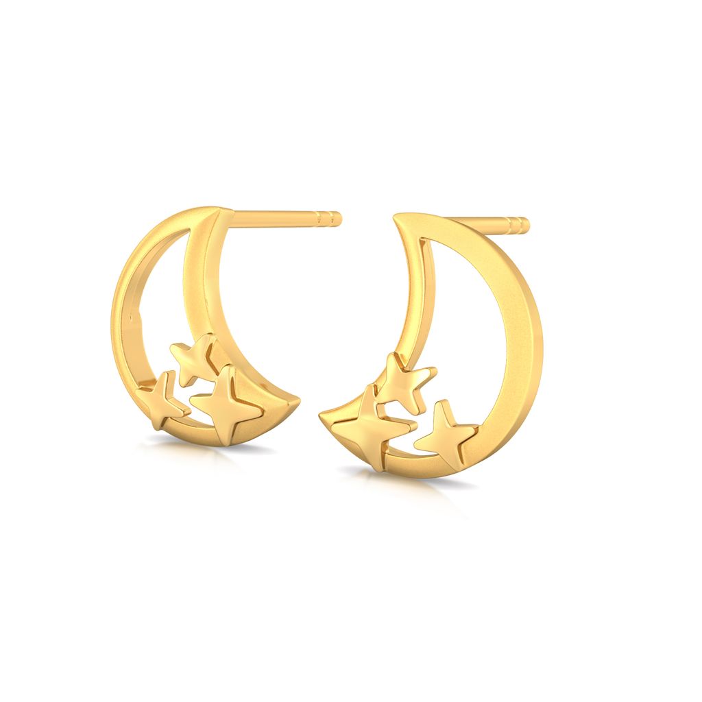Moon Tunes Gold Earrings